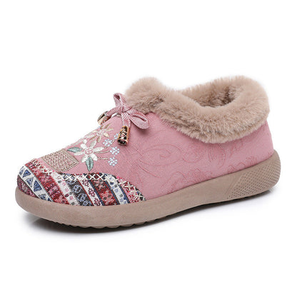 Chaussons Femme Chaussons Polaire Chauds Motif Floral