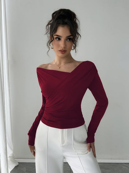 Haut Cache-cœur Élégant pour Femme