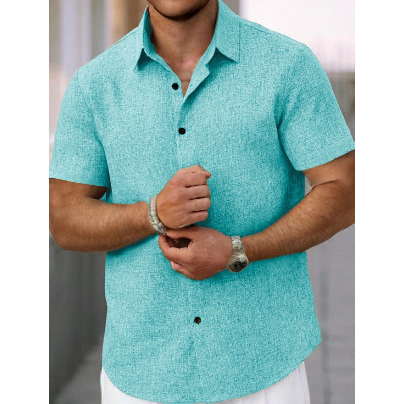 Chemise homme à manches courtes texturée design moderne