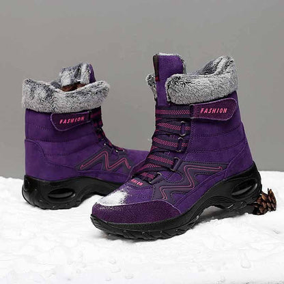 Bottes d'hiver pour femme douillettes, chaudes et antidérapantes