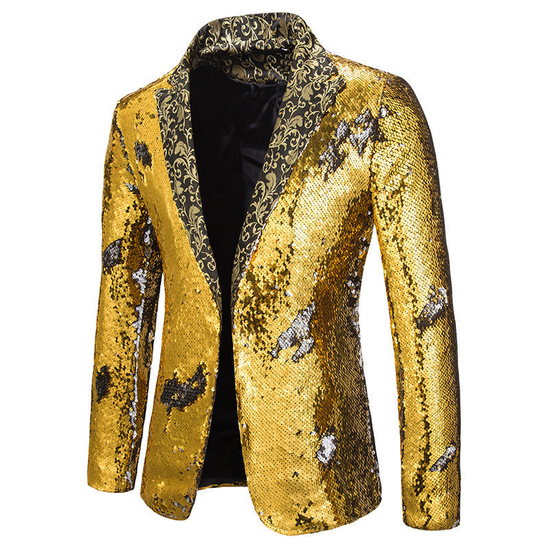 Blazer glamour pour homme à effet pailleté