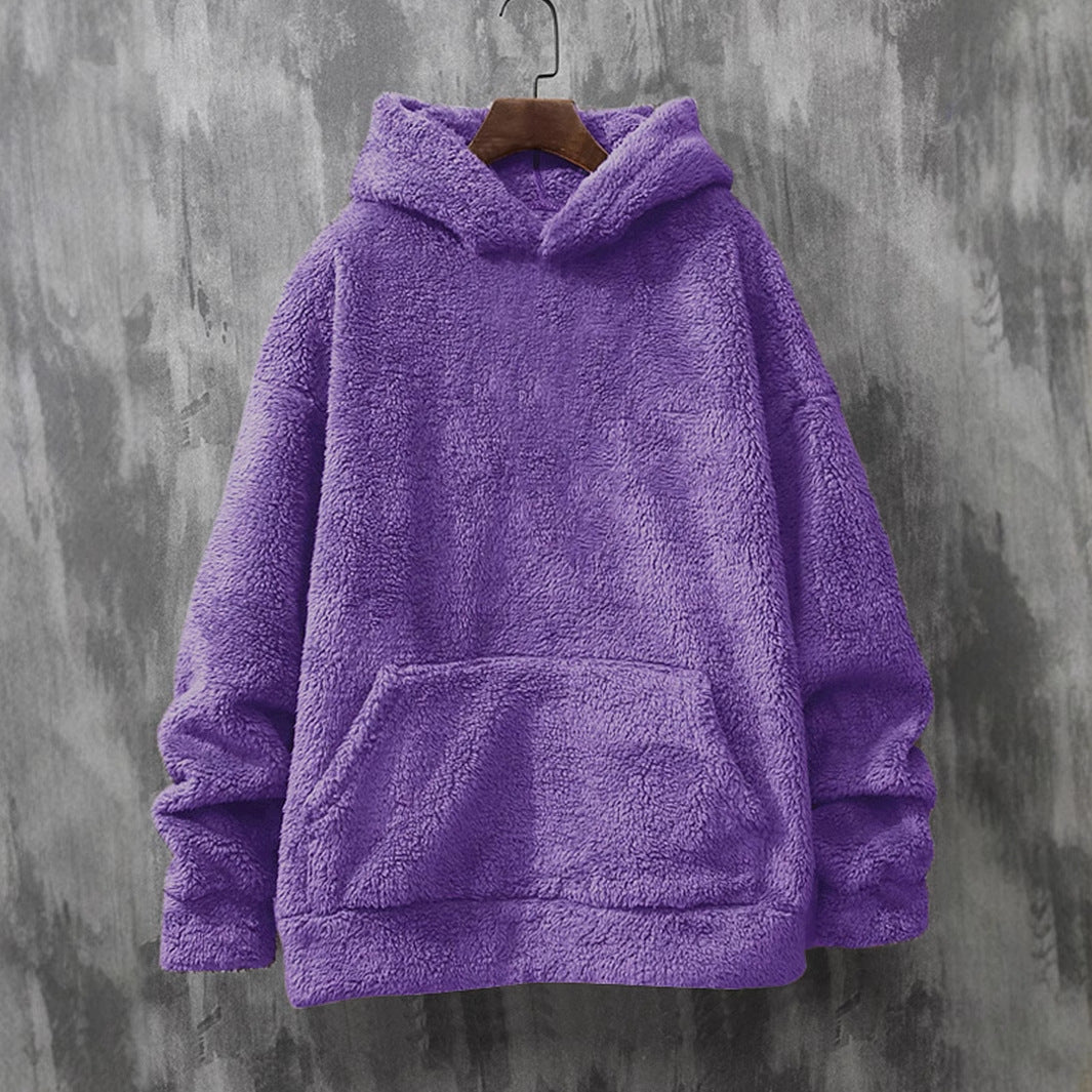 Sweat à capuche polaire douillet femme avec poche