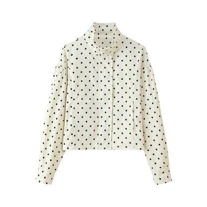 Blouson élégant à pois pour femme