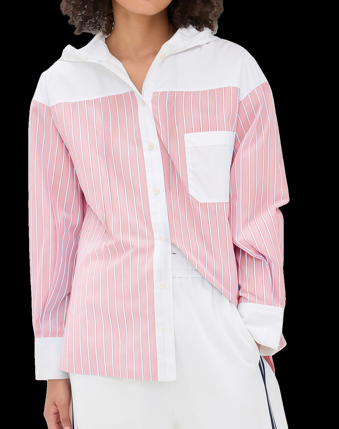 Chemisier élégant pour femme en satin à manches bouffantes, style moderne
