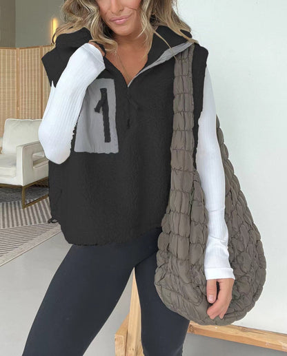Gilet polaire femme Doux et chaud avec fermeture éclair