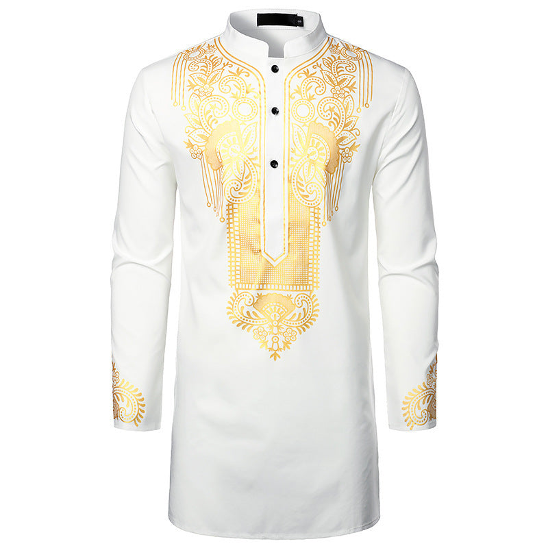 Chemise homme style ethnique manches longues