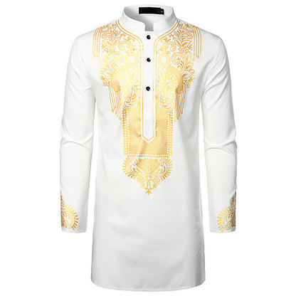 Chemise homme style ethnique manches longues