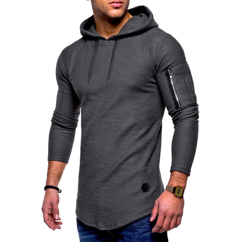 Sweat à capuche pour homme moderne avec fermeture éclair