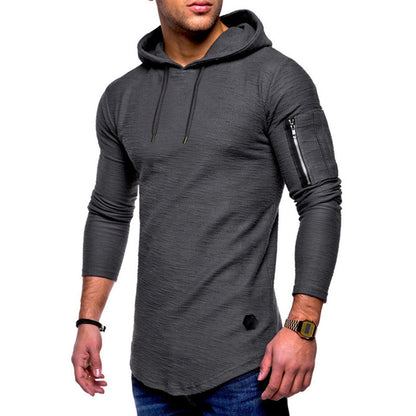 Sweat à capuche pour homme moderne avec fermeture éclair
