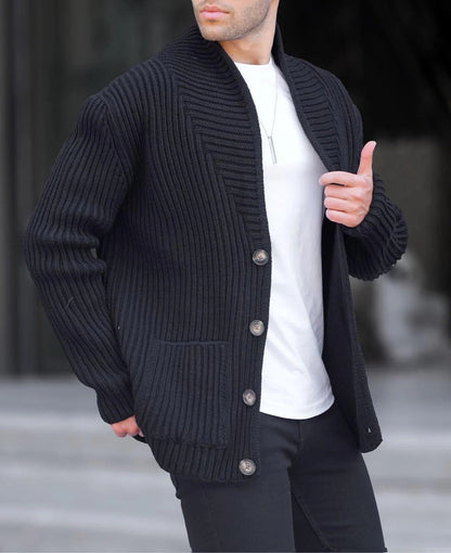 Hommes Pull Cardigan Design Moderne Boutons