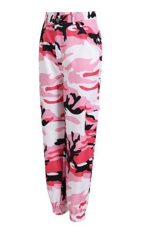 Pantalon cargo femme style camouflage Pratique Élastique