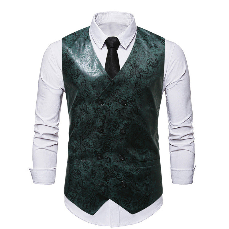 Gilet homme élégant floral coupe moderne