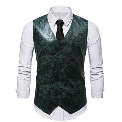 Gilet homme élégant floral coupe moderne