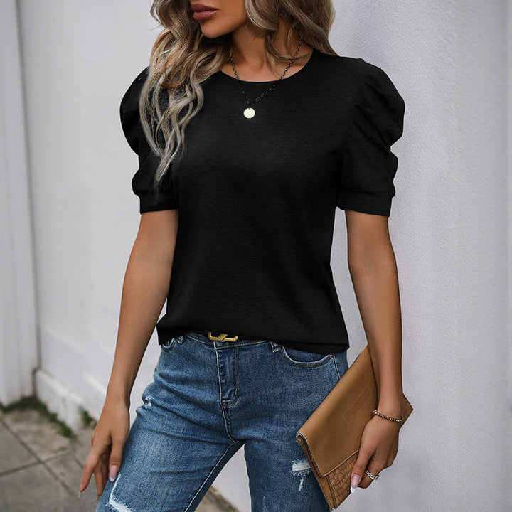 T-shirt élégant pour femme à manches bouffantes