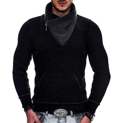 Pull à capuche homme Manches longues Asymétrique Texture