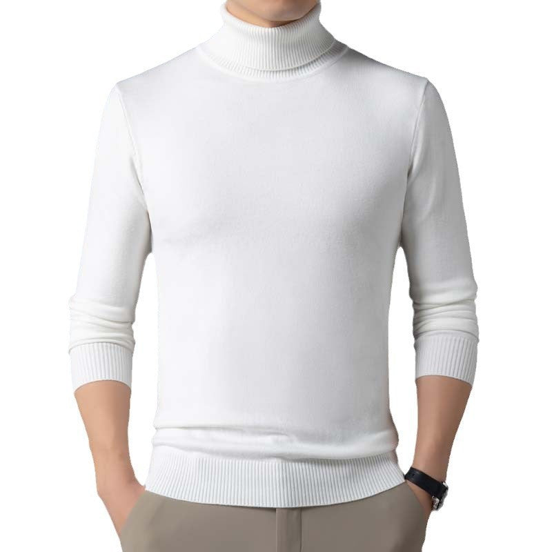 Pull Homme Col Roulé Ajusté Tendance