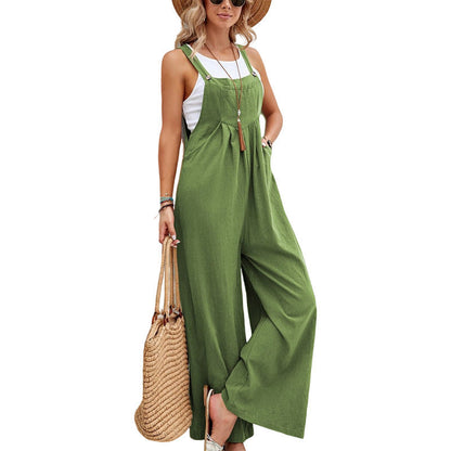 Combinaison Femme Moderne Jambes Larges Réglable