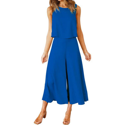 Combinaison élégante fluide jambe large pour femme