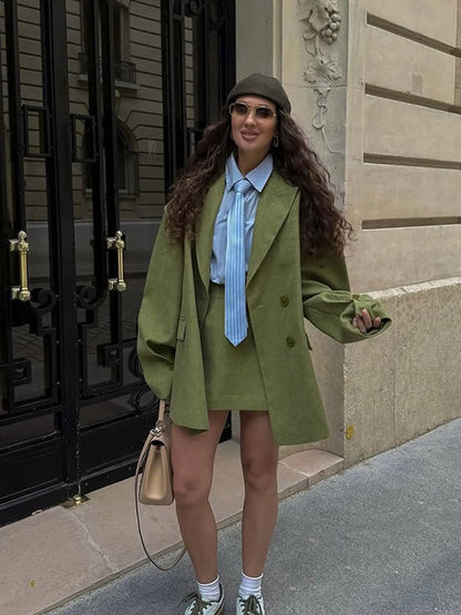 Blazer femme élégant aspect texturé