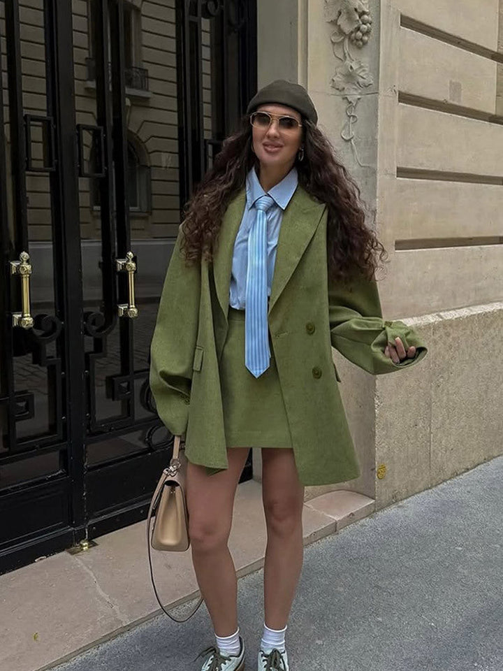 Blazer femme élégant aspect texturé