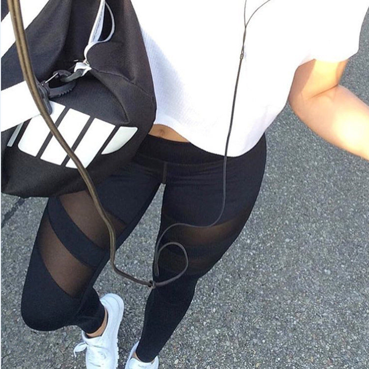 Legging de sport pour femme respirant en mesh