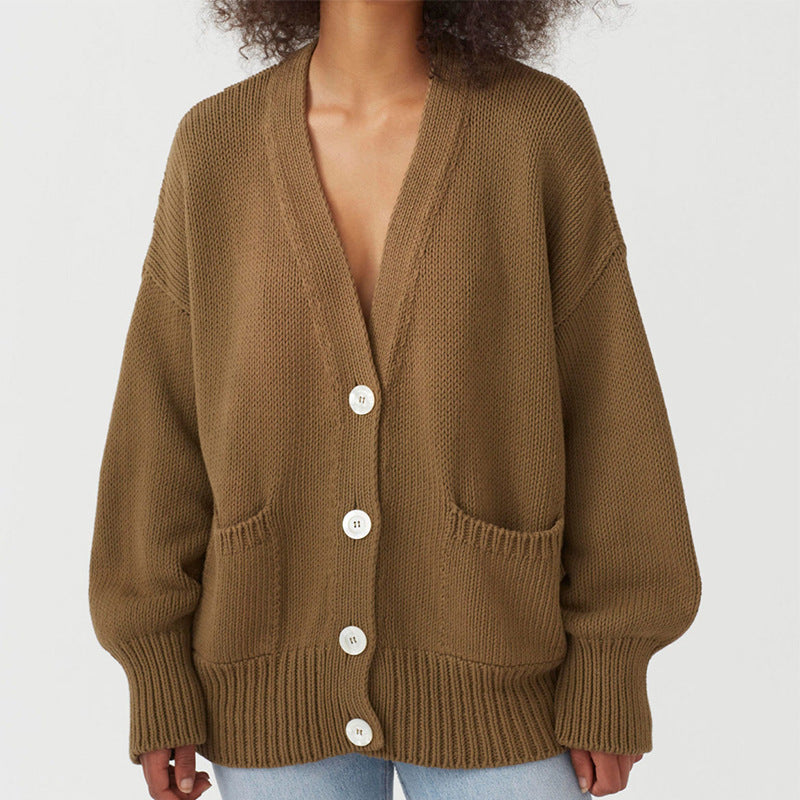 Gilet en grosse maille pour femme, grande taille, élégant