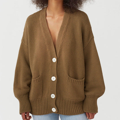 Gilet en grosse maille pour femme, grande taille, élégant