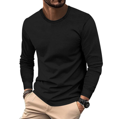 T-shirt à manches longues structuré moderne pour homme