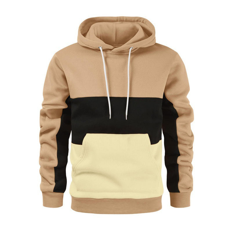 Pull de sport pour homme Capuche Couleurs contrastées Tendance