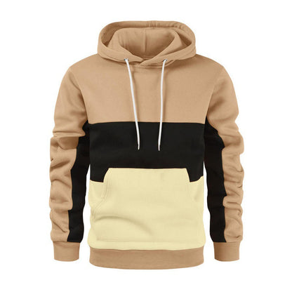 Pull de sport pour homme Capuche Couleurs contrastées Tendance