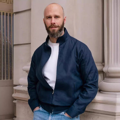 Herren Übergangsjacke Leicht Moderner Stehkragen - IdealeKleiden