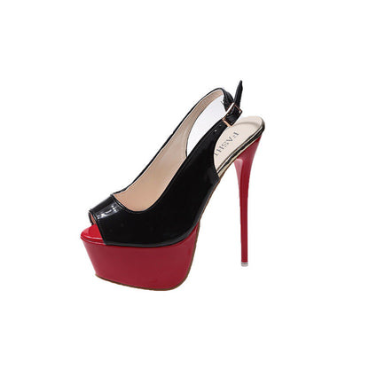 Escarpins à talons hauts ouverts à l'arrière pour femmes