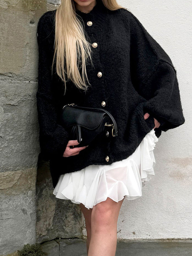 Gilet tricoté femme confortable oversized