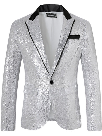 Blazer Homme à Paillettes Élégant Tenue de Soirée