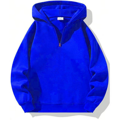Sweat-shirt sport homme capuche demi-zip