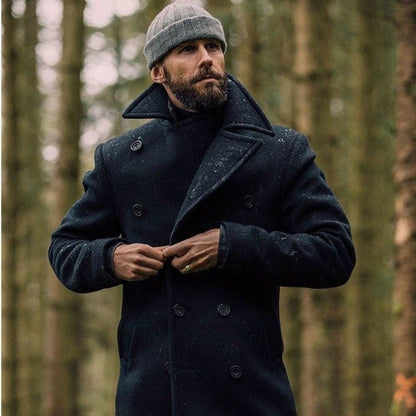 Manteau homme classique, double boutonnage, souple