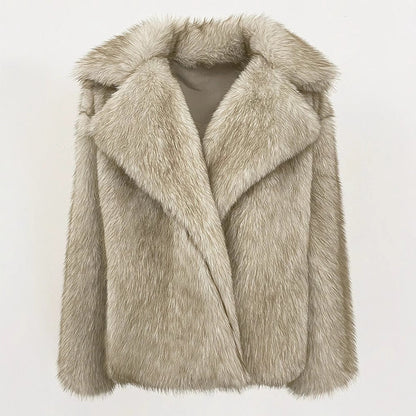 Veste en fausse fourrure pour femmes Mode hiver stylée