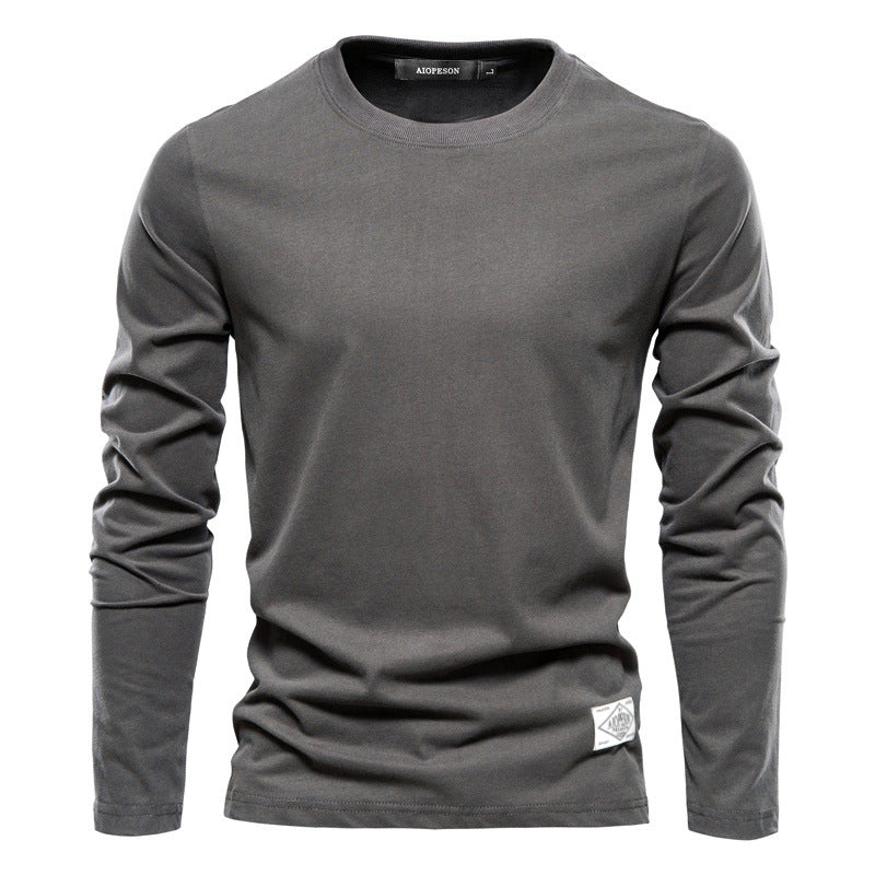 T-shirt manches longues en coton coupe moderne pour homme