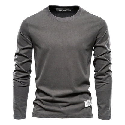 T-shirt manches longues en coton coupe moderne pour homme