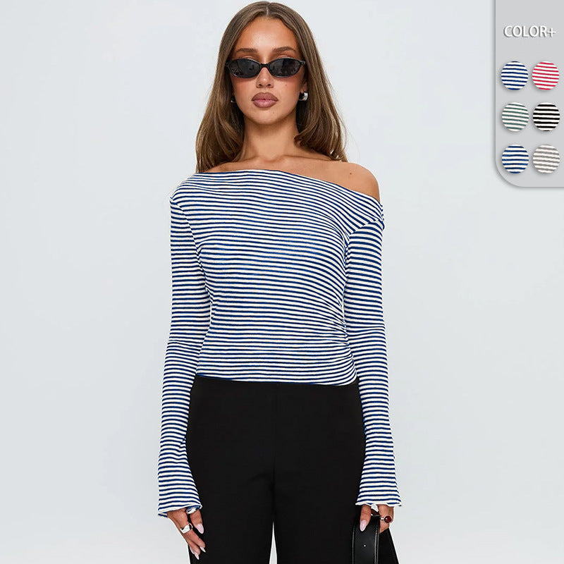 Damen Top Asymmetrisch Punkte Modern Design - IdealeKleiden