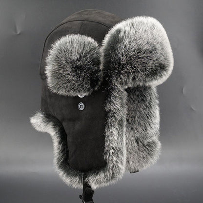 Bonnet femme fausse fourrure protège-oreilles chaud élégant