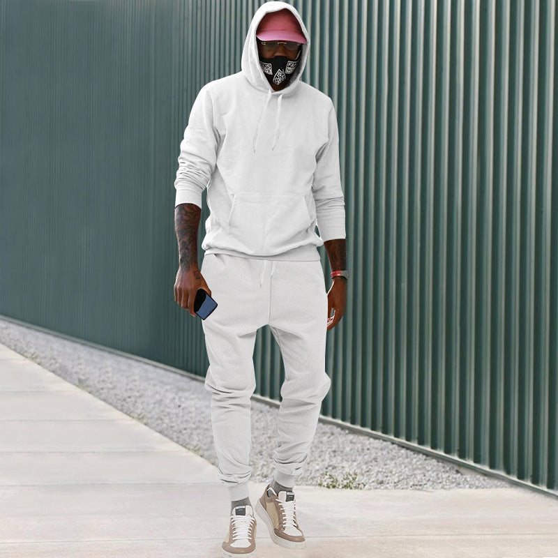 Survêtement de sport pour hommes, sweat à capuche, jogging, confortable