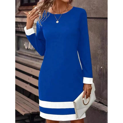 Robe élégante pour femme avec manches contrastantes et design moderne