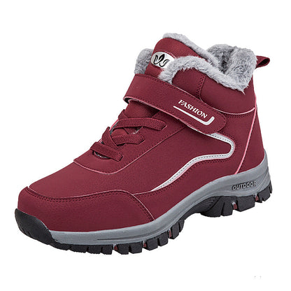 Chaussures de randonnée femme chaudes fourrées Velcro