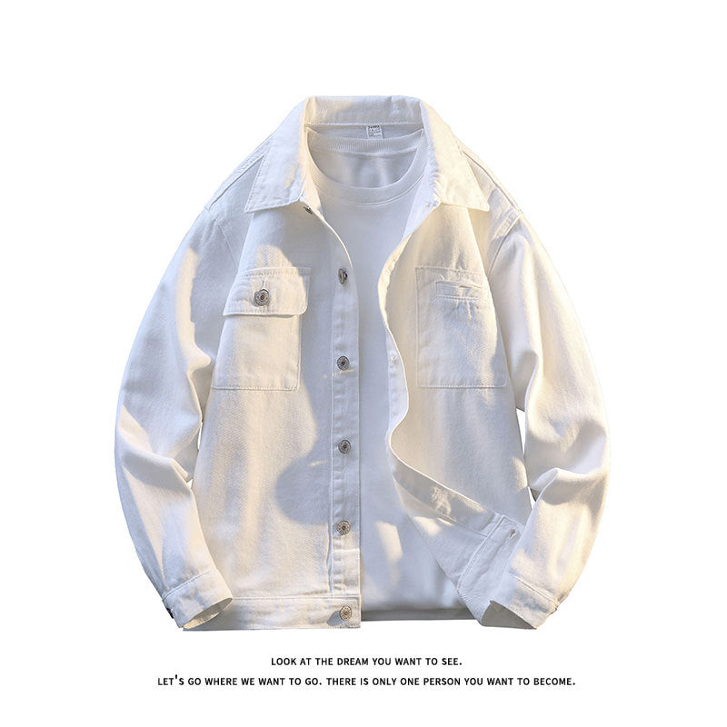 Veste en cuir homme décontractée avec poches poitrine toucher doux