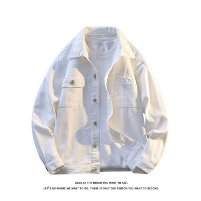 Veste en cuir homme décontractée avec poches poitrine toucher doux