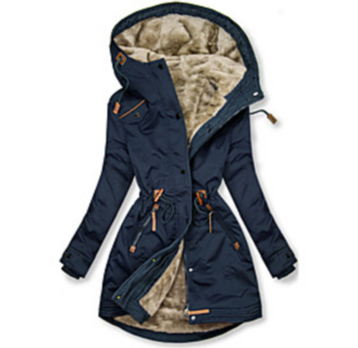 Parka d'hiver pour femmes, doublé polaire, isolé