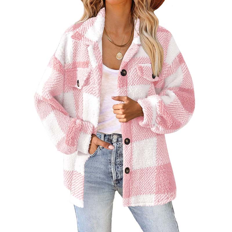 Stylischer Karomantel Damen Winter - IdealeKleiden