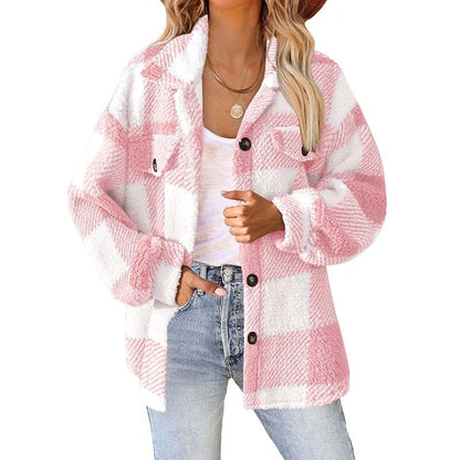 Stylischer Karomantel Damen Winter - IdealeKleiden