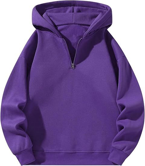 Sweat-shirt sport homme capuche demi-zip